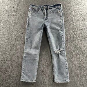 Gap Womens Jeans Blue Size 28 | 6P Cigarette High Rise Denim Cotton Blend